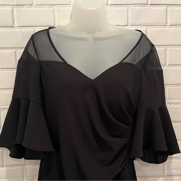 CALVIN KLEIN women short sleeve black formal dress/size 6 - Picture 3 of 9